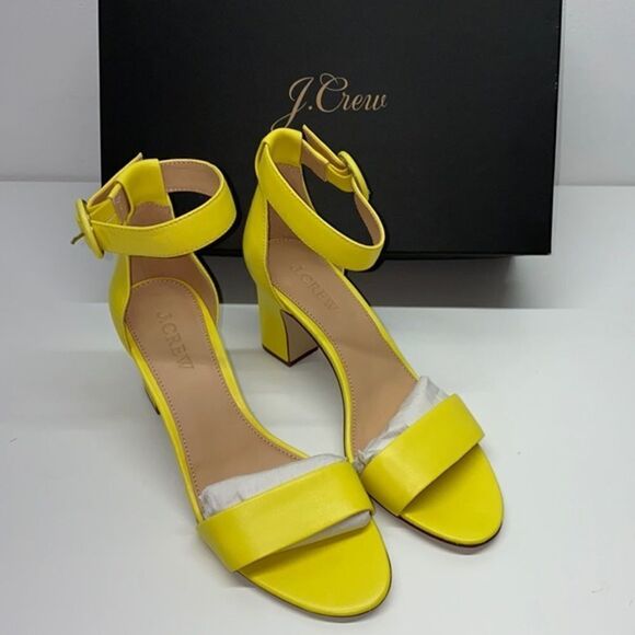 🔥J Crew Solid Buckle High Heel Sandal - Picture 1 of 12